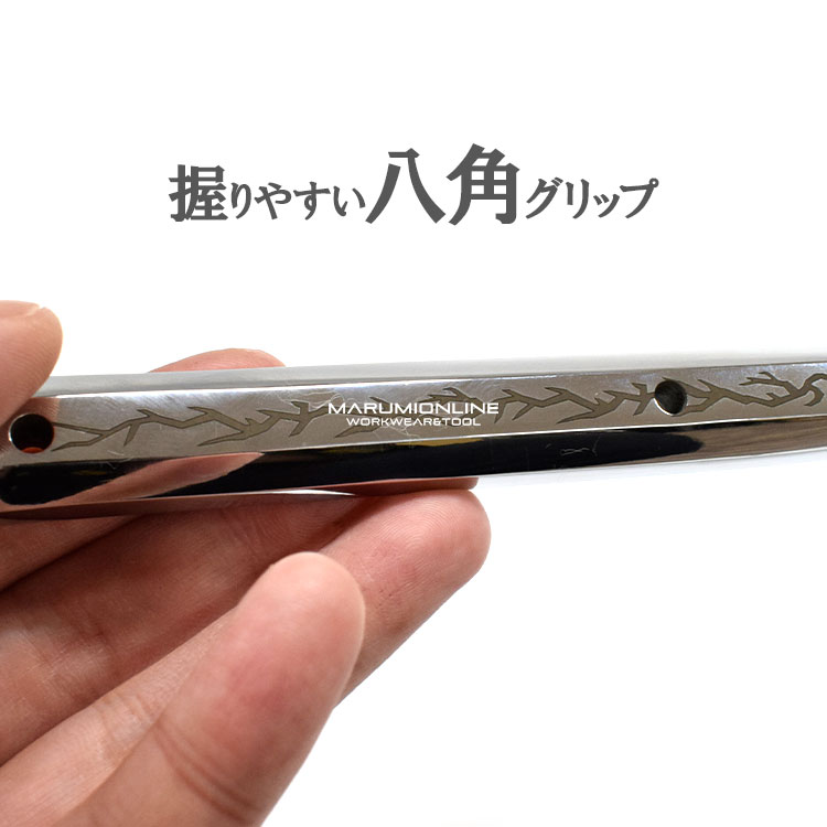 ラチェットレンチ 17mm 21mm 太い メッキ カッコいい 持ちやすい 八角