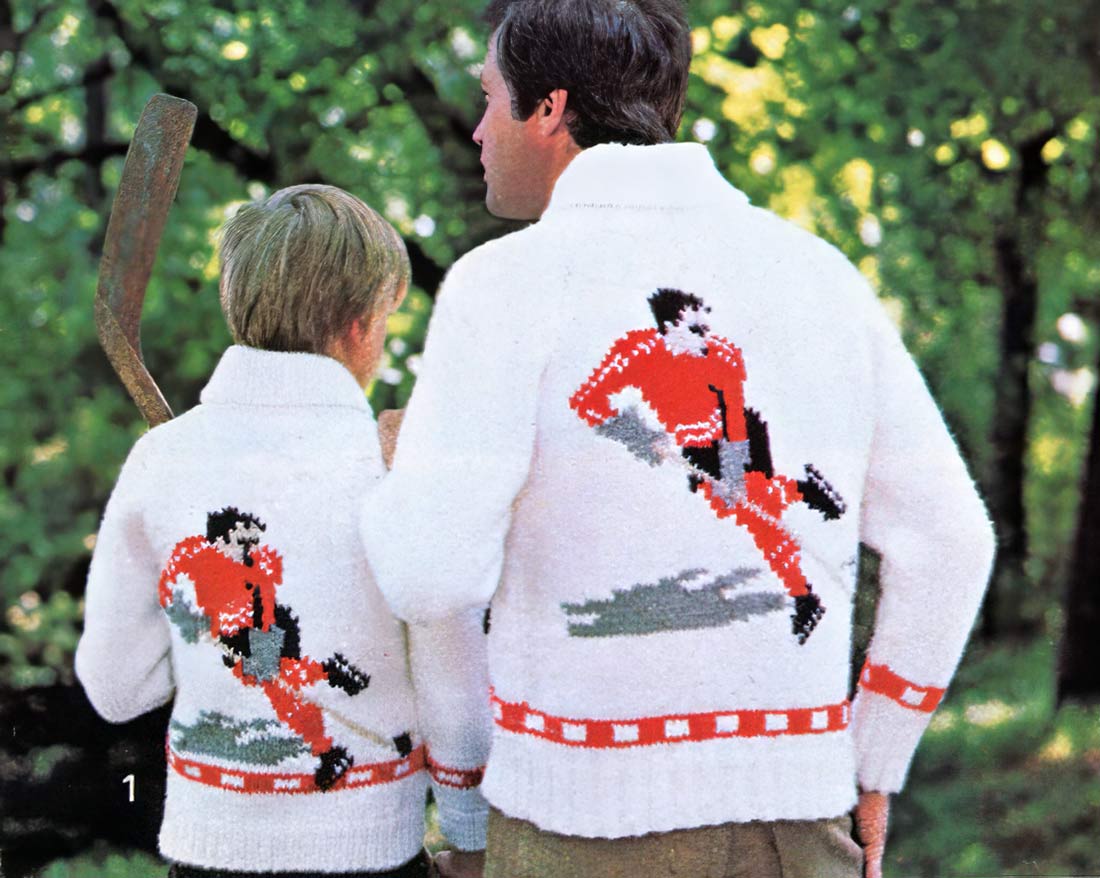 Adult's Hockey Cardigan Pattern – Mary Maxim