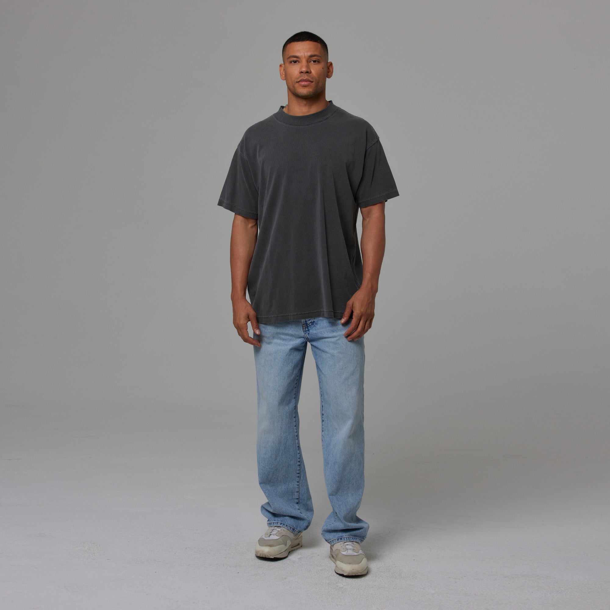 BBT04 Men's Mock Neck Tee | Massive Prints