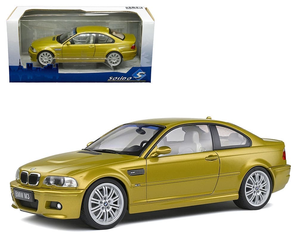 Solido 1:18 2000 BMW E46 M3 Coupe (Phoenix Yellow) - M & J Toys