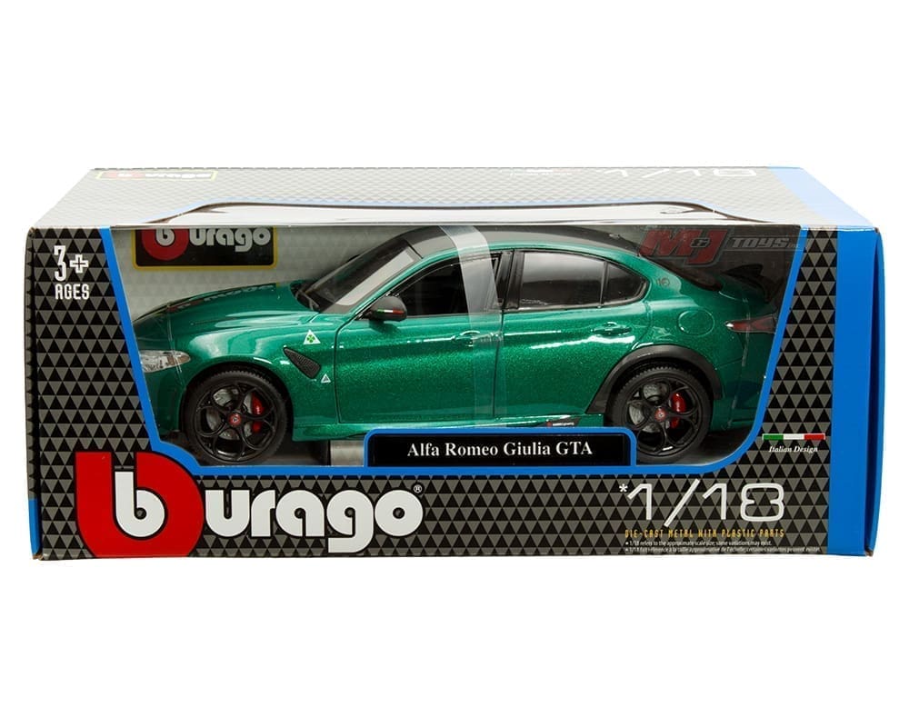 Bburago 1:18 Alfa Romeo Giulia GTA - Green Metallic with Carbon