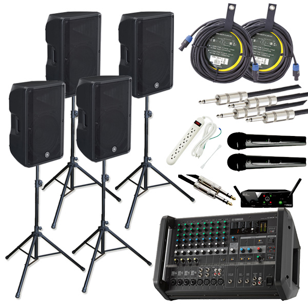 運動会・盆踊り対応スピーカー4台セット！[500W+500W]】YAMAHA(ヤマハ
