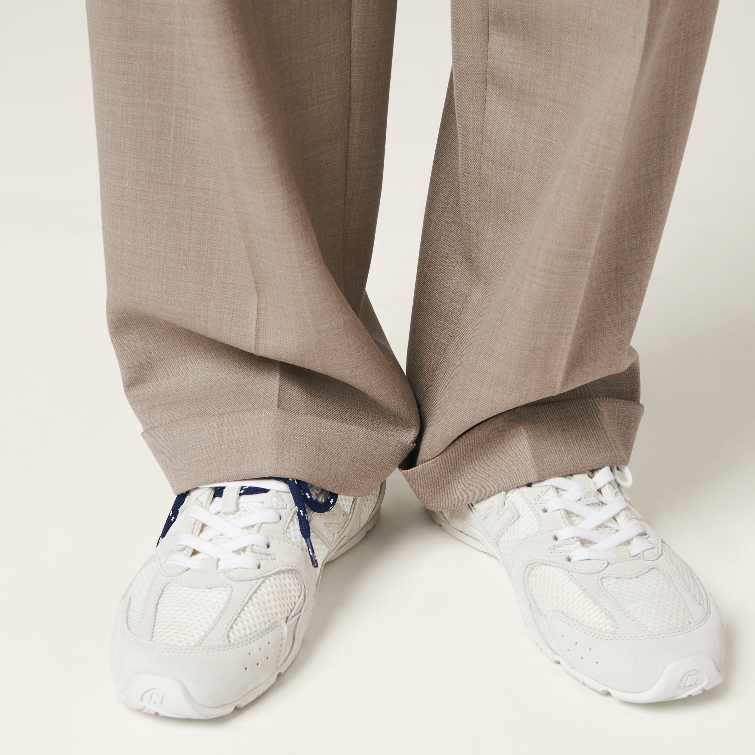 White New Balance X Miu Miu 530 Sl Suede And Mesh Sneakers | Miu Miu