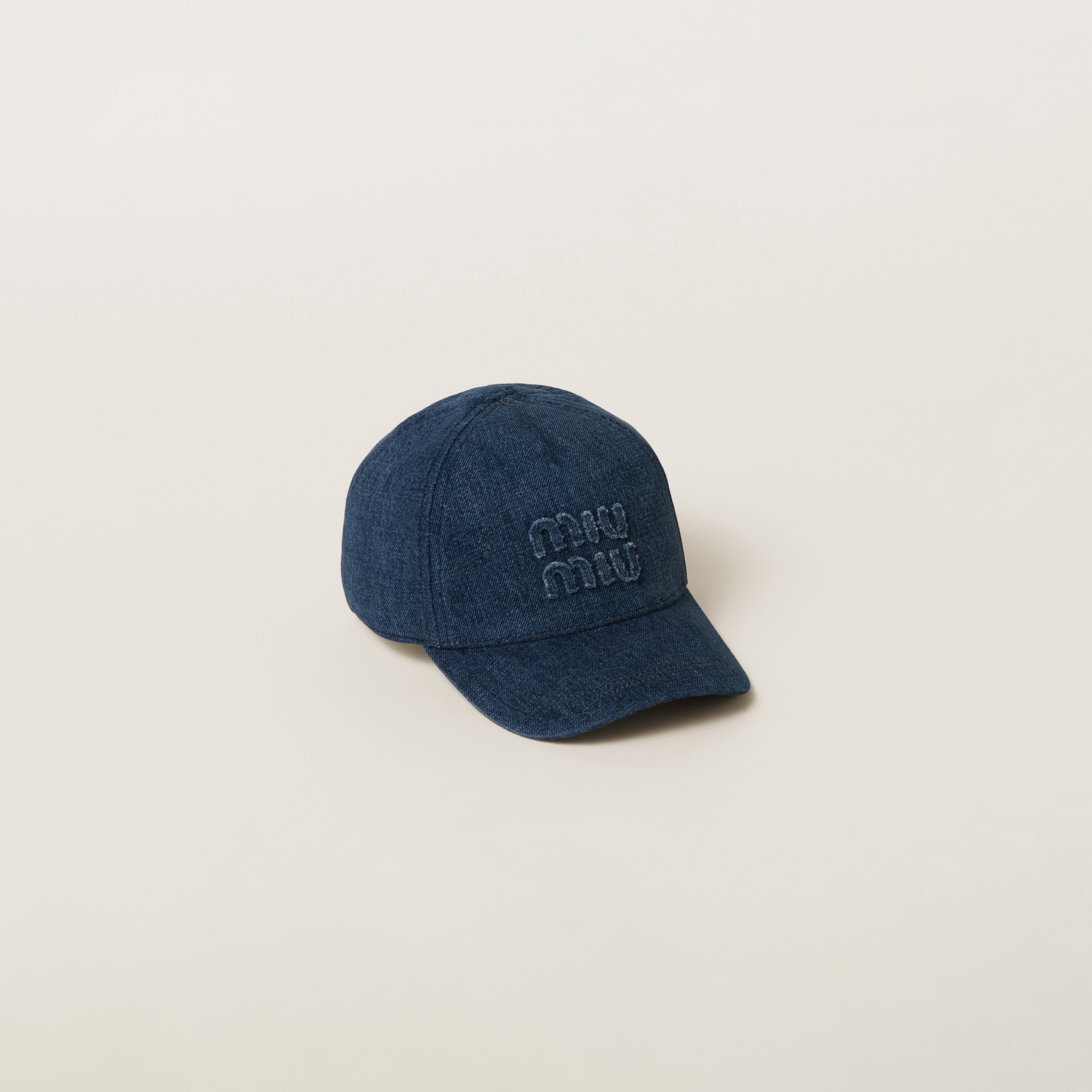 Navy Denim Baseball Cap | Miu Miu