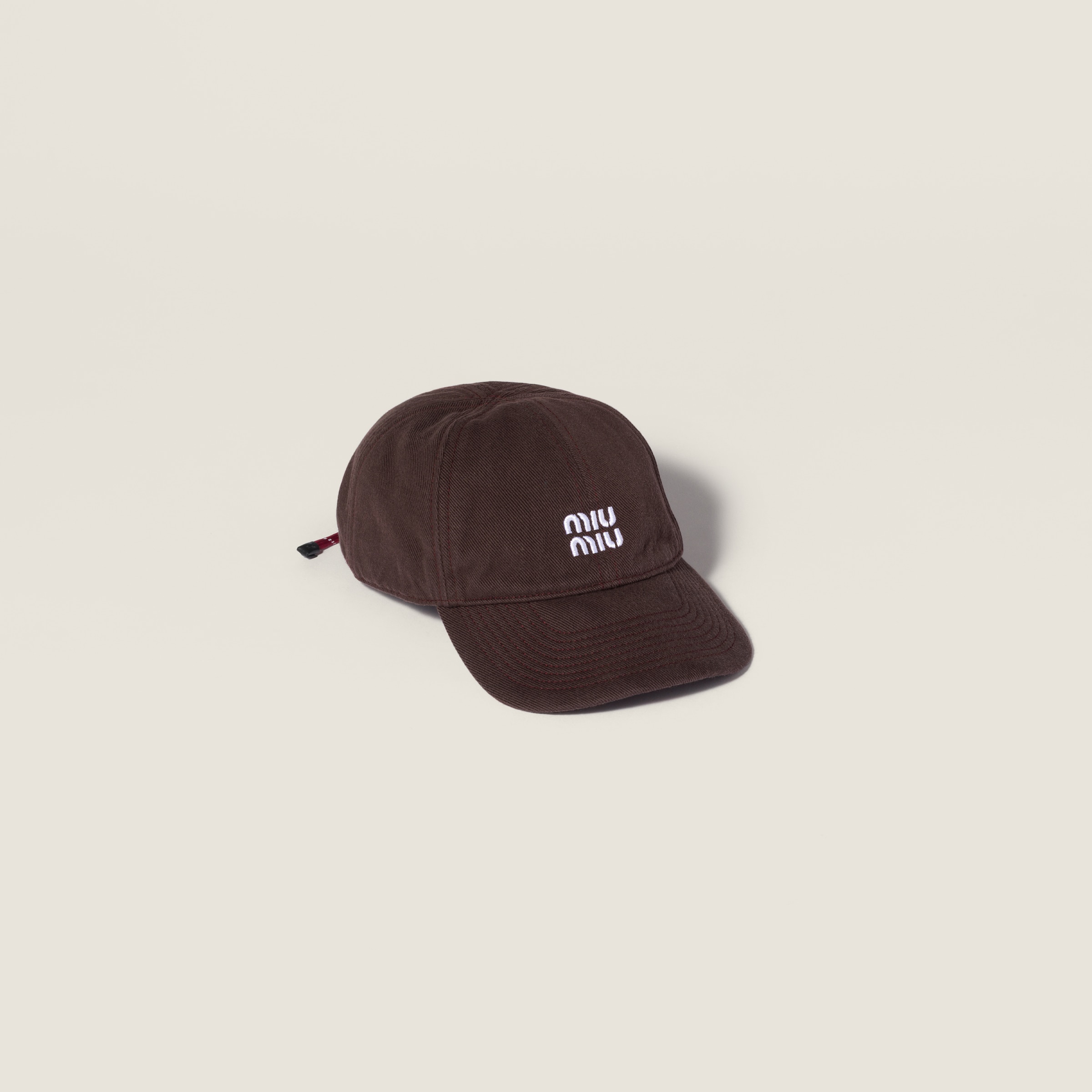 レッド/バルティックブルー デニム ベースボールキャップ | Miu Miu