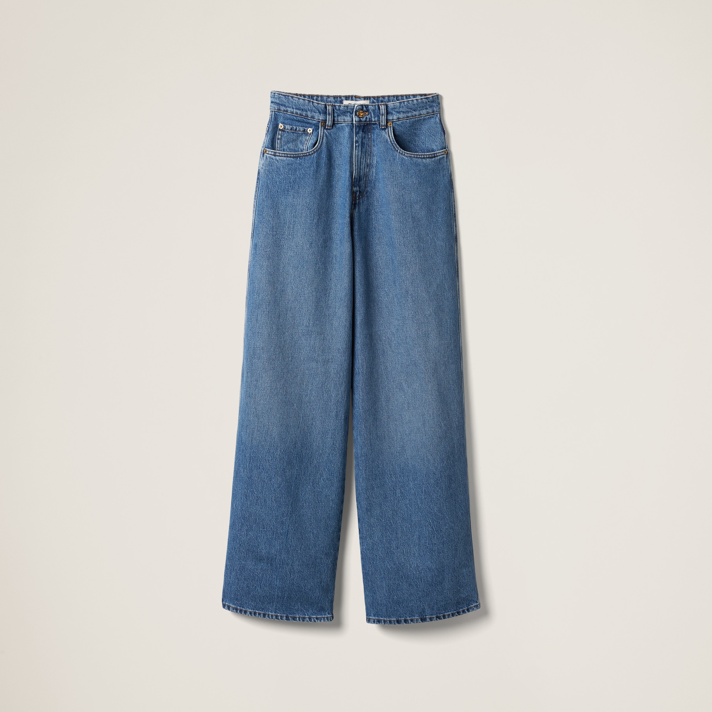 サファイアブルー デニム パンツ | Miu Miu
