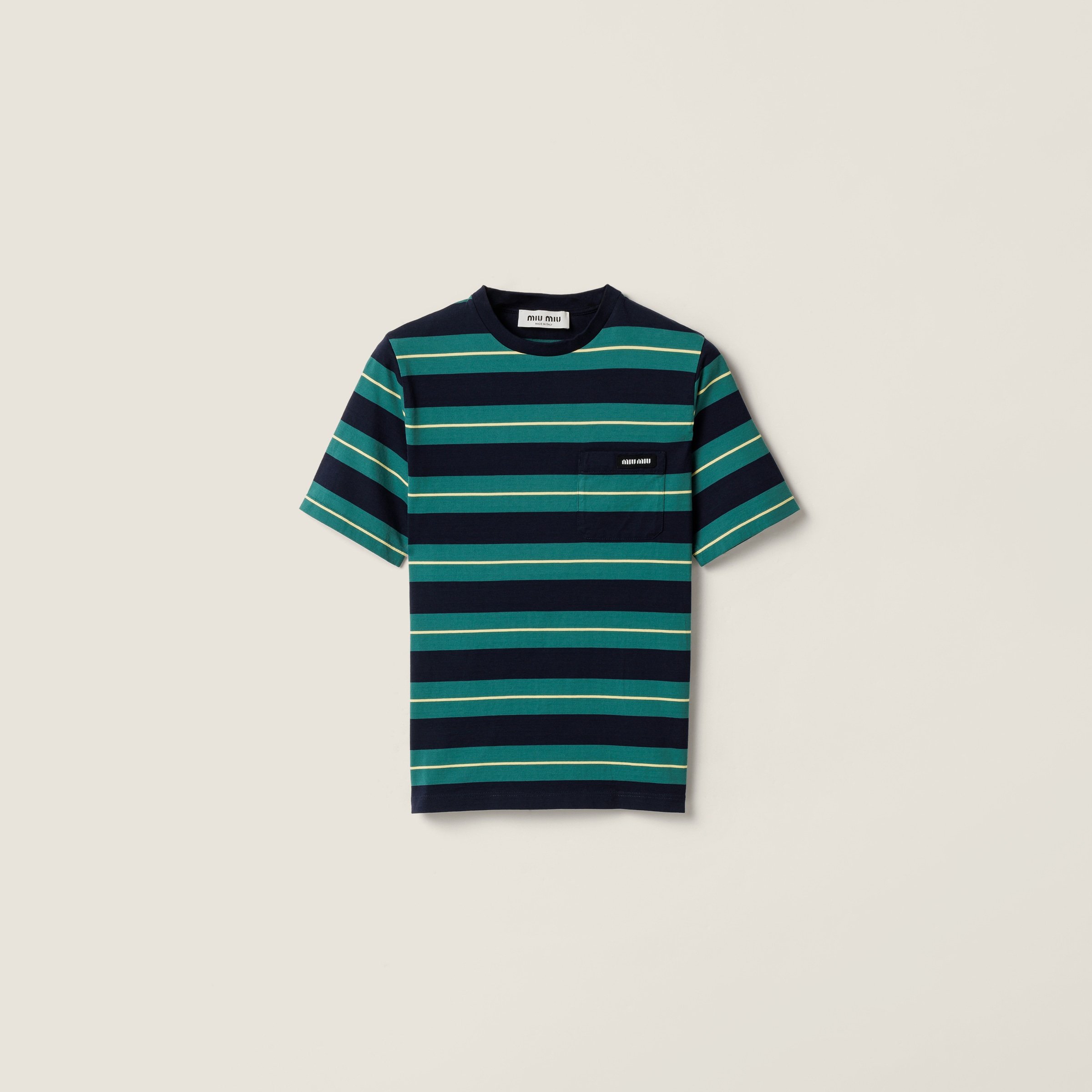 Billiard Green/blue Jersey T-shirt | Miu Miu