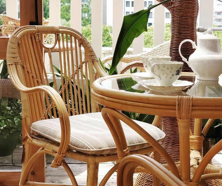 希少 美品】おみねらたん 高級レトロラタン アームチェア かいてき