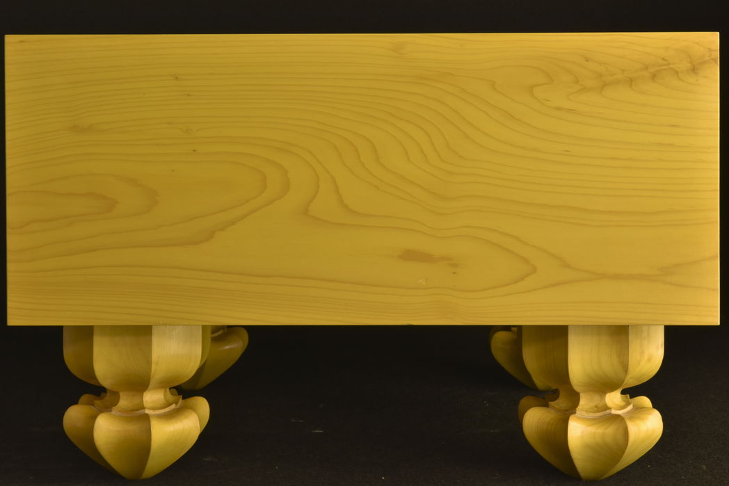 碁盤 本榧(日本産) 6寸2分天地柾 本蛤碁石40号雪印 本榧(日本・日向産