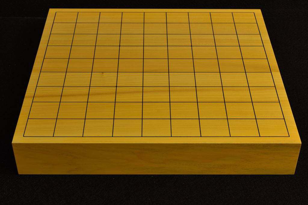 卓上将棋盤 本榧(日本産)柾目二枚接合 t6491