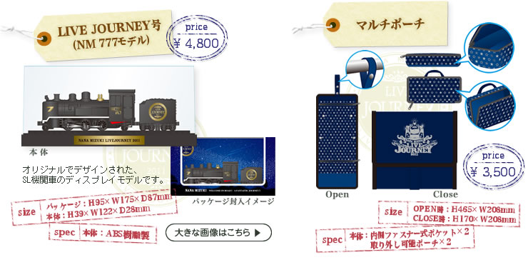 NANA MIZUKI LIVE JOURNEY 2011 GOODS INFORMATION