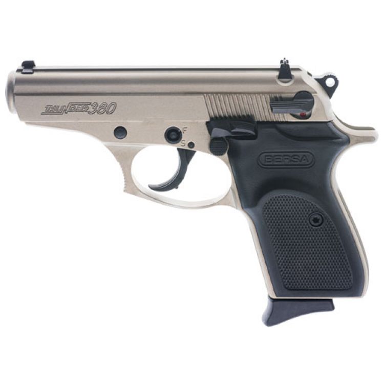 BERSA THUNDER 380ACP FS, 8 SHOT SATIN NICKEL SYN: MGW
