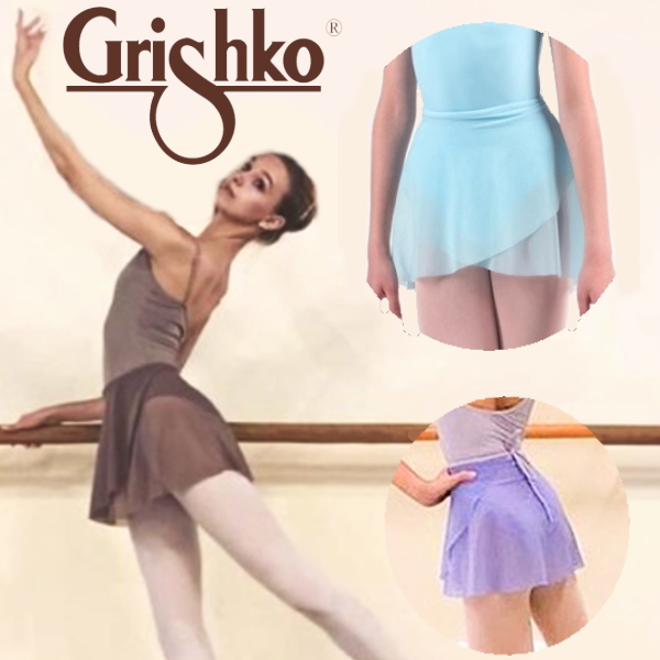 グリシコ】バレエ巻きスカート ストレッチ素材32cmと40cm丈（無地