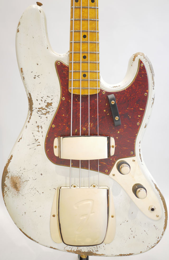 Master Built Series 1960 Jazz Bass Heavy Relic Olympic White by