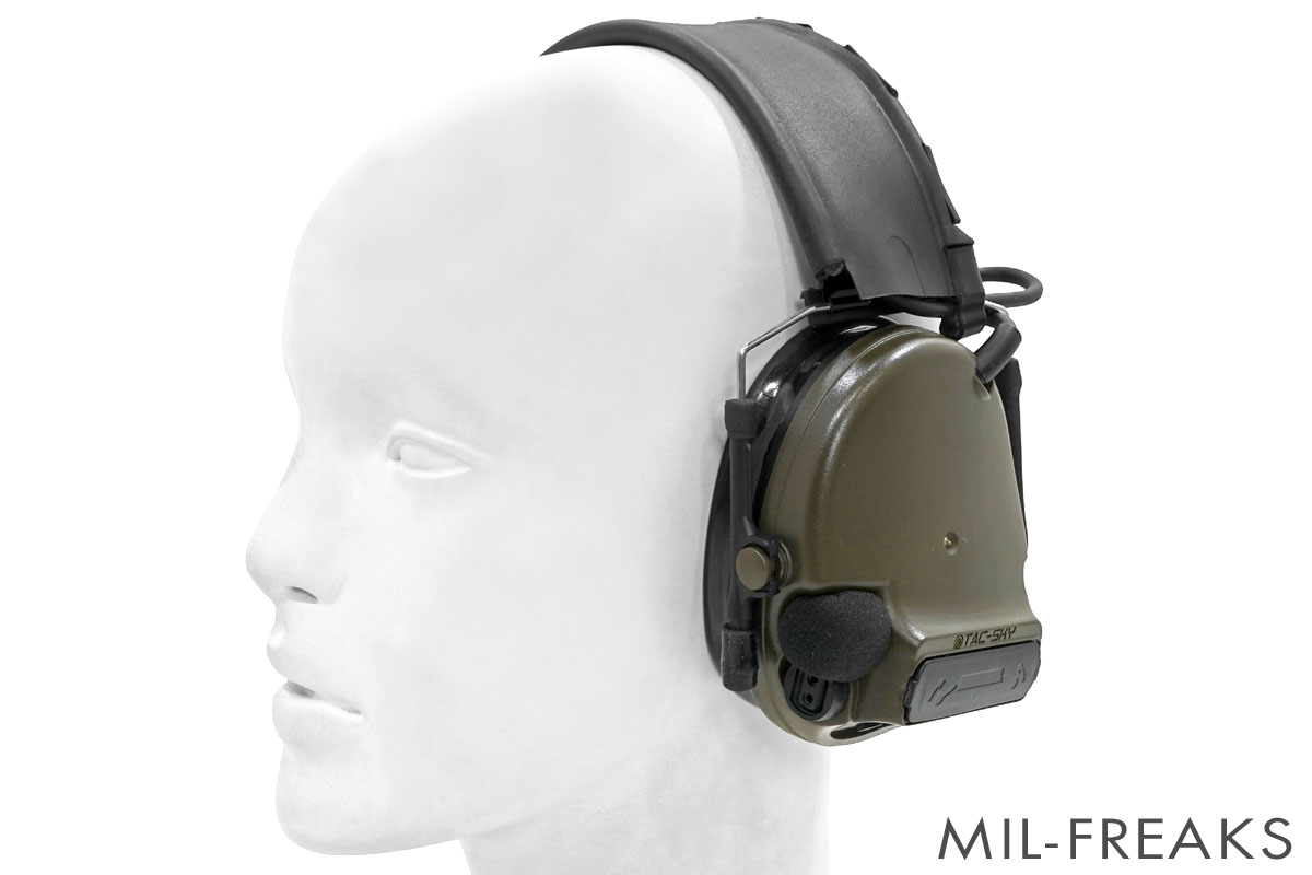 TAC-SKY Comtac V タイプ 集音専用 ワイヤレスヘッドセット オリーブ