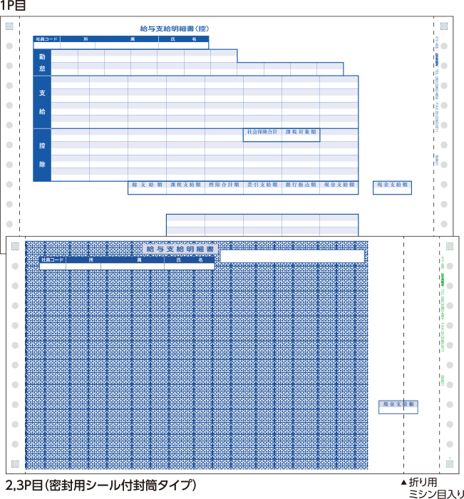 応研 KY-406 支給明細書（3P、封筒式、30項目） 連続 - 応研認定販売店