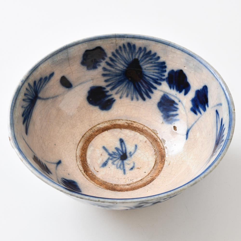 中国 磁州窯 青花 7.5寸碗 ｜ みんげい おくむら （日本と世界の民芸）