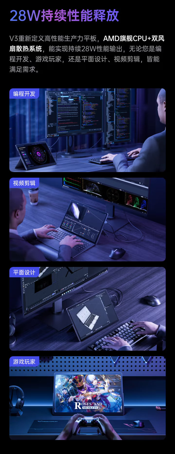 MINISFORUM V3タブレットのシナリオ別使用法