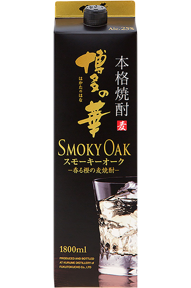 本格麦焼酎 博多の華 スモーキーオーク 25度 1800ml 1ケースの通販
