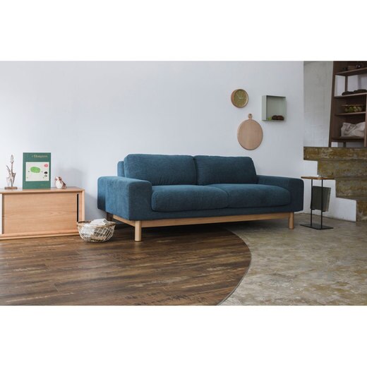 バージュソファ 2人掛け ブルー(FU19419)｜インテリア・家具の通販