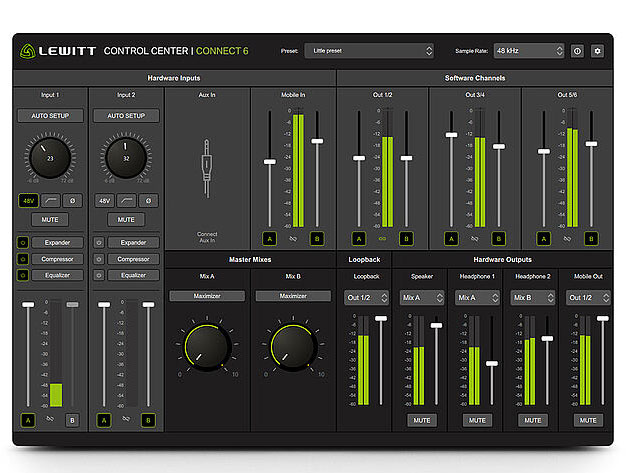 LewittがオーディオインターフェイスCONNECT 6を発売！豊富な接続性で