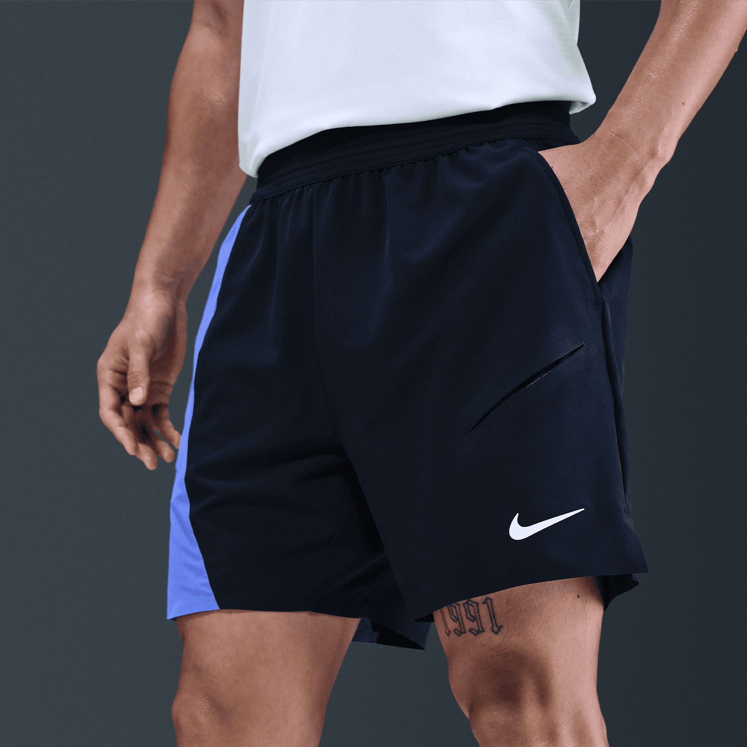 Nike Dri-FIT Court Slam 6in Men's Tennis Shorts - Dark Obsidian