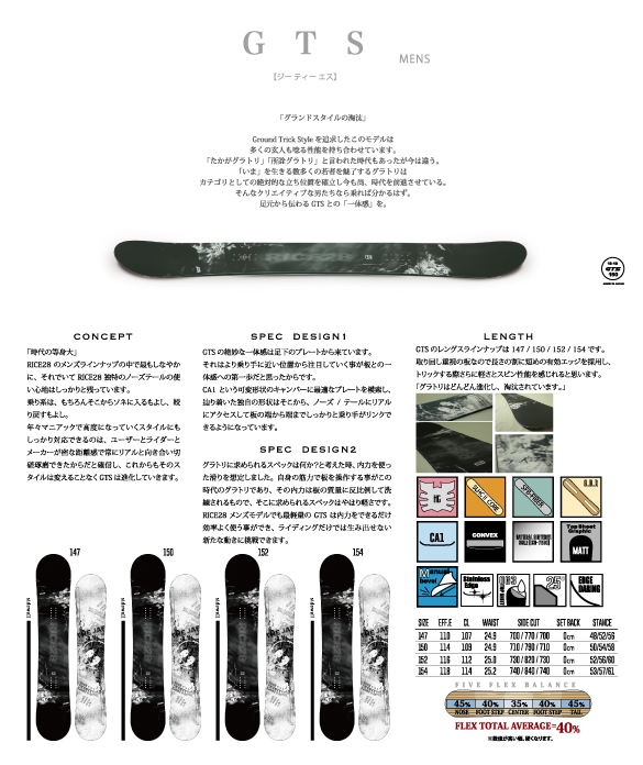 18-19 RICE28(ﾗｲｽﾄｩｴﾝﾃｨｰｴｲﾄ) / GTS・スノーボード [147cm,150cm,152cm