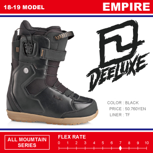 18-19 DEELUXE(ﾃﾞｨｰﾗｯｸｽ)・EMPIRE TF -BLACK-・ブーツ ≪商品一覧≫