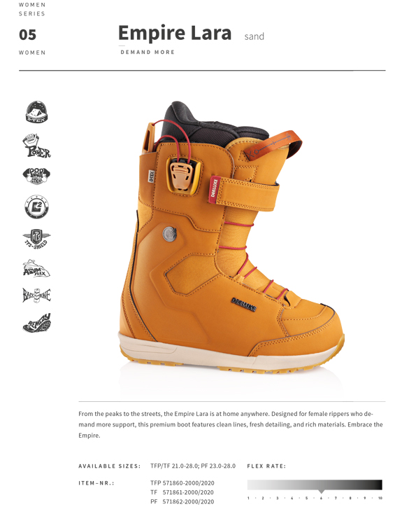 18-19 DEELUXE(ﾃﾞｨｰﾗｯｸｽ)・EMPIRE LARA TF・ブーツ ≪商品一覧≫