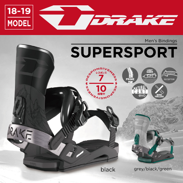 18-19 DRAKE(ﾄﾞﾚｲｸ)・SUPERSPORT [black,grey/black/green] ≪商品一覧≫