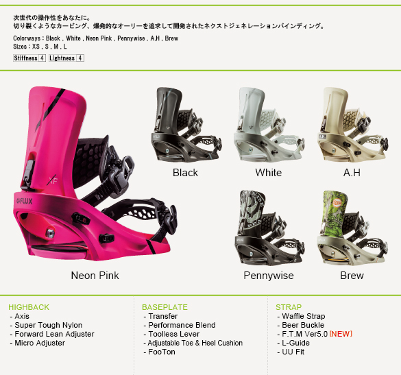 18-19 FLUX(ﾌﾗｯｸｽ)・XF [Neon Pink,Black,White,Pennywise,A.H.,Brew