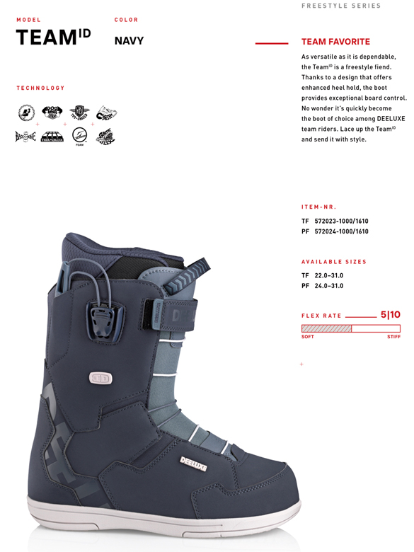 20-21 DEELUXE(ディーラックス)・TEAM ID TF [NAVY] チームアイディー