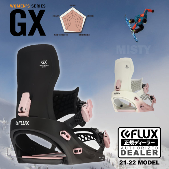 FLUX GX ビンディング sサイズ ブラック オレンジ レディース FLUX GX