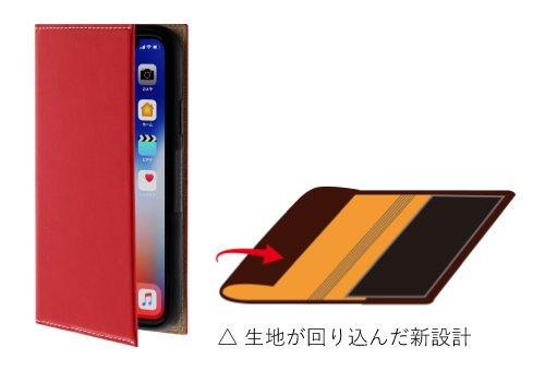 iPhone X 薄型PUレザーフラップケース「PRIME Smart Flap」（オート