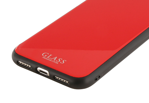 iPhone XR 背面ガラスシェルケース「SHELL GLASS」 コーラル｜スマホ