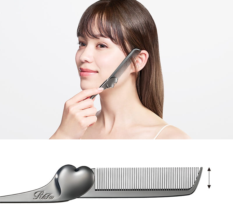 リファハートコーム アイラ クロム（ブラッククロムの顔まわり用コーム