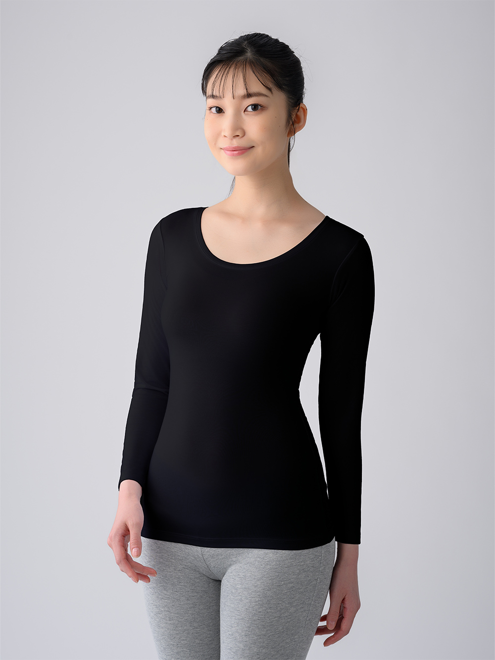 ReD（レッド）リカバリーウェア Uネックインナー長袖 ブラック SS