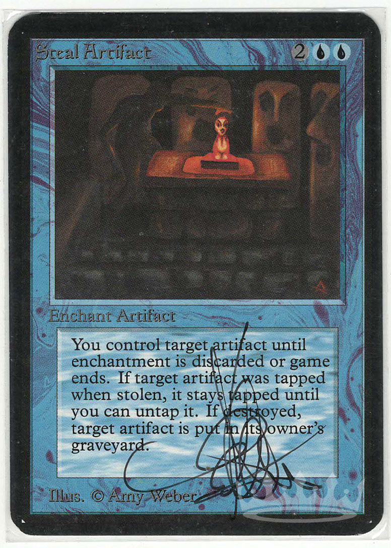 Steal Artifact (Alpha, signed by artist Amy Weber) – MTGKingpin