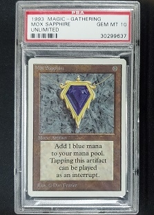 MOX SAPPHIRE (PSA GRADED 10 #30299637) Unlimited 2ED Magic MTG