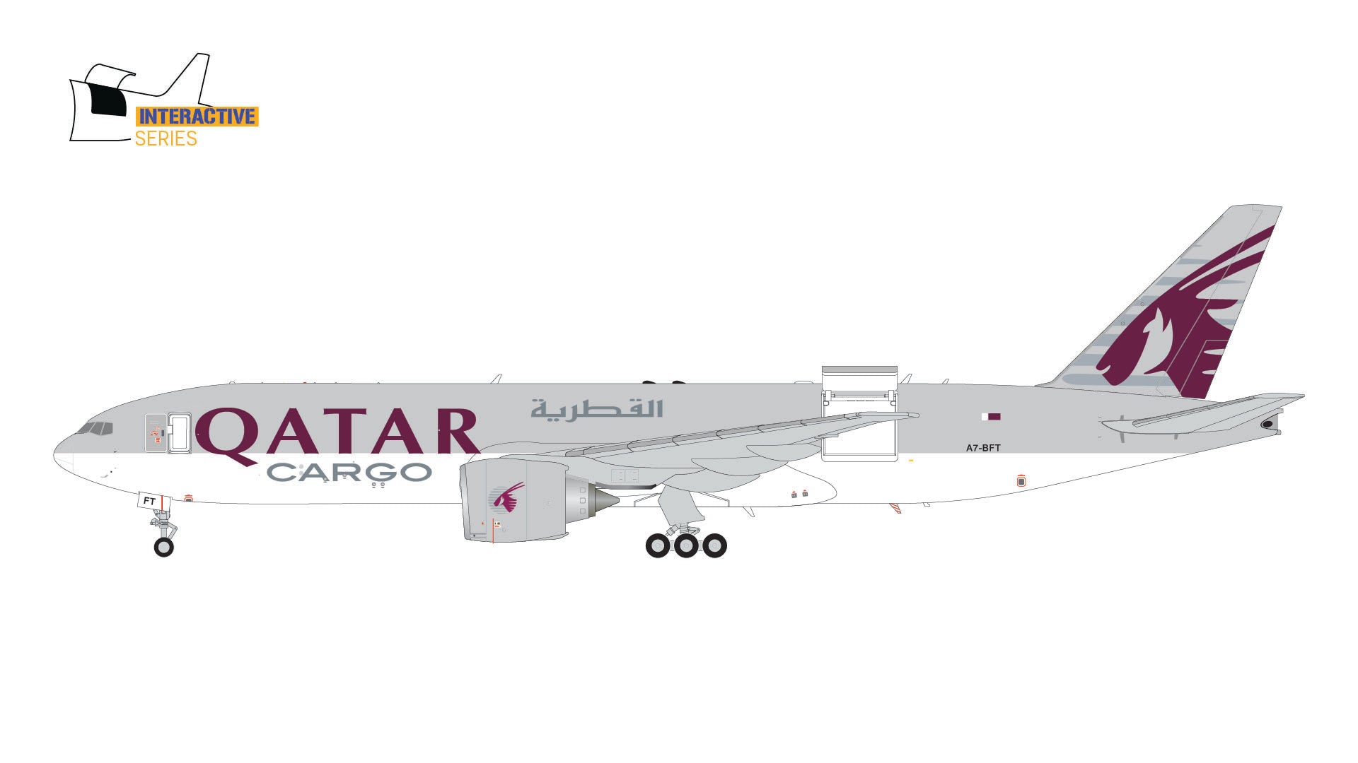 Gemini Jets G2QAC954 1:200 Qatar Airways Cargo B777-200LRF – MTS
