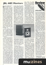 JBL 4401 Monitors (HSR May 84)