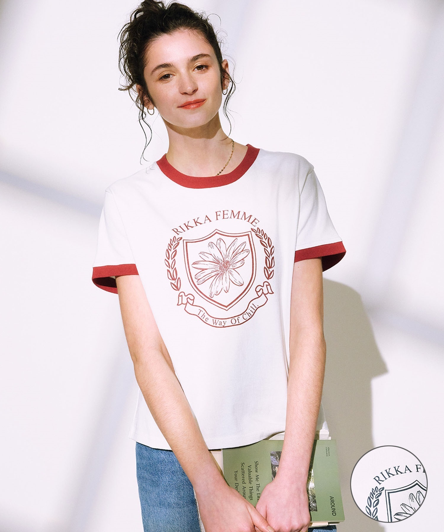 RIKKA FEMME リッカファム 半袖 Tシャツ レディース リンガーTシャツ