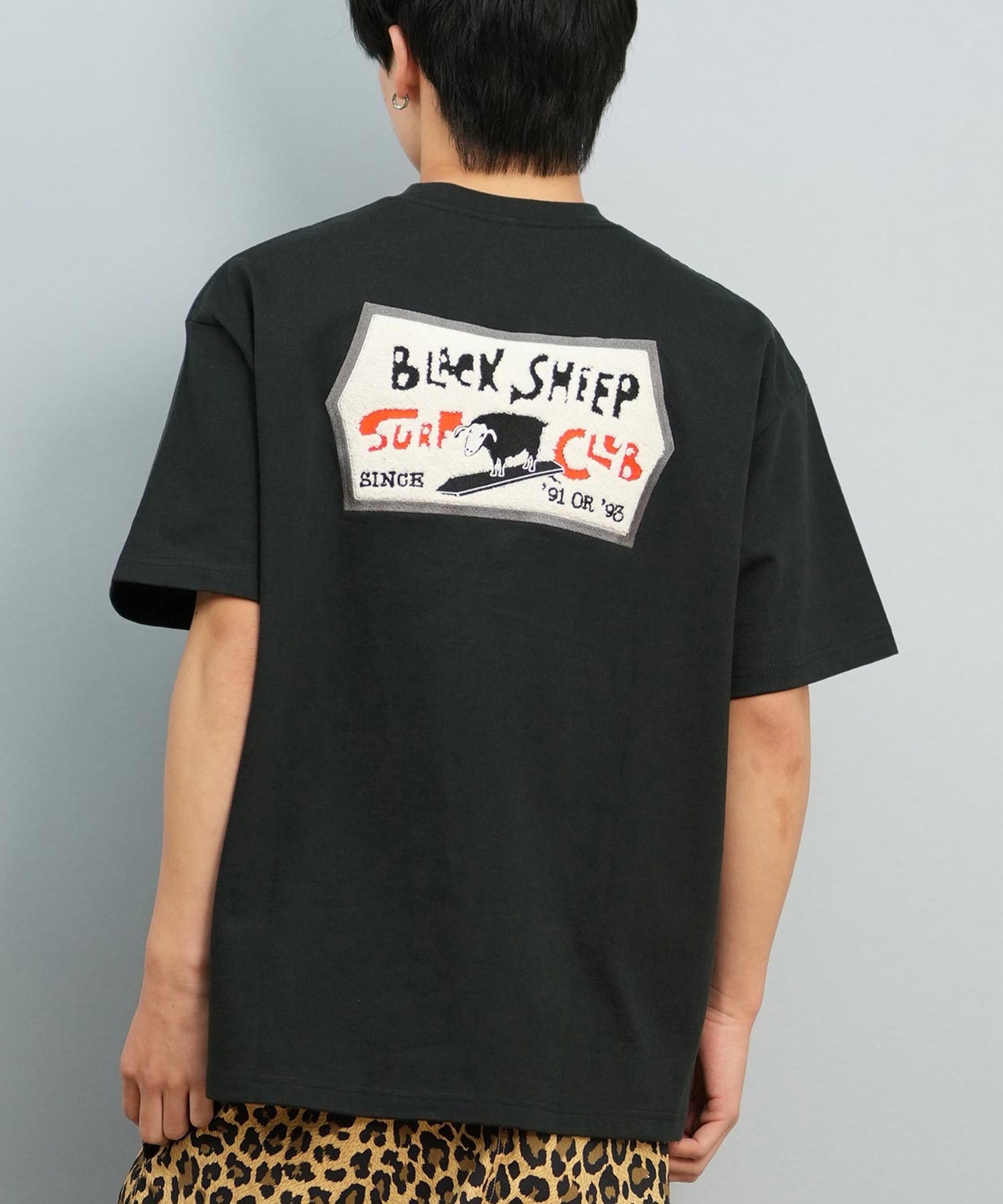 LOST ロスト 半袖 Tシャツ メンズ バックプリント サガラ刺繍