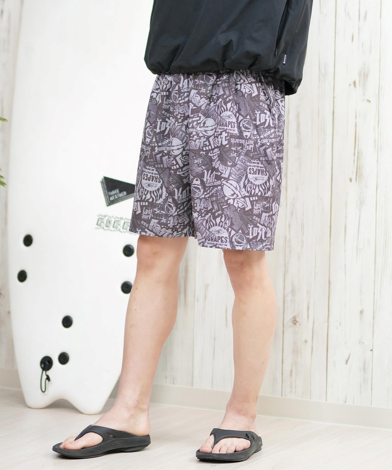 LOST ロスト ショートパンツ メンズ ショーツ 総柄 水陸両用