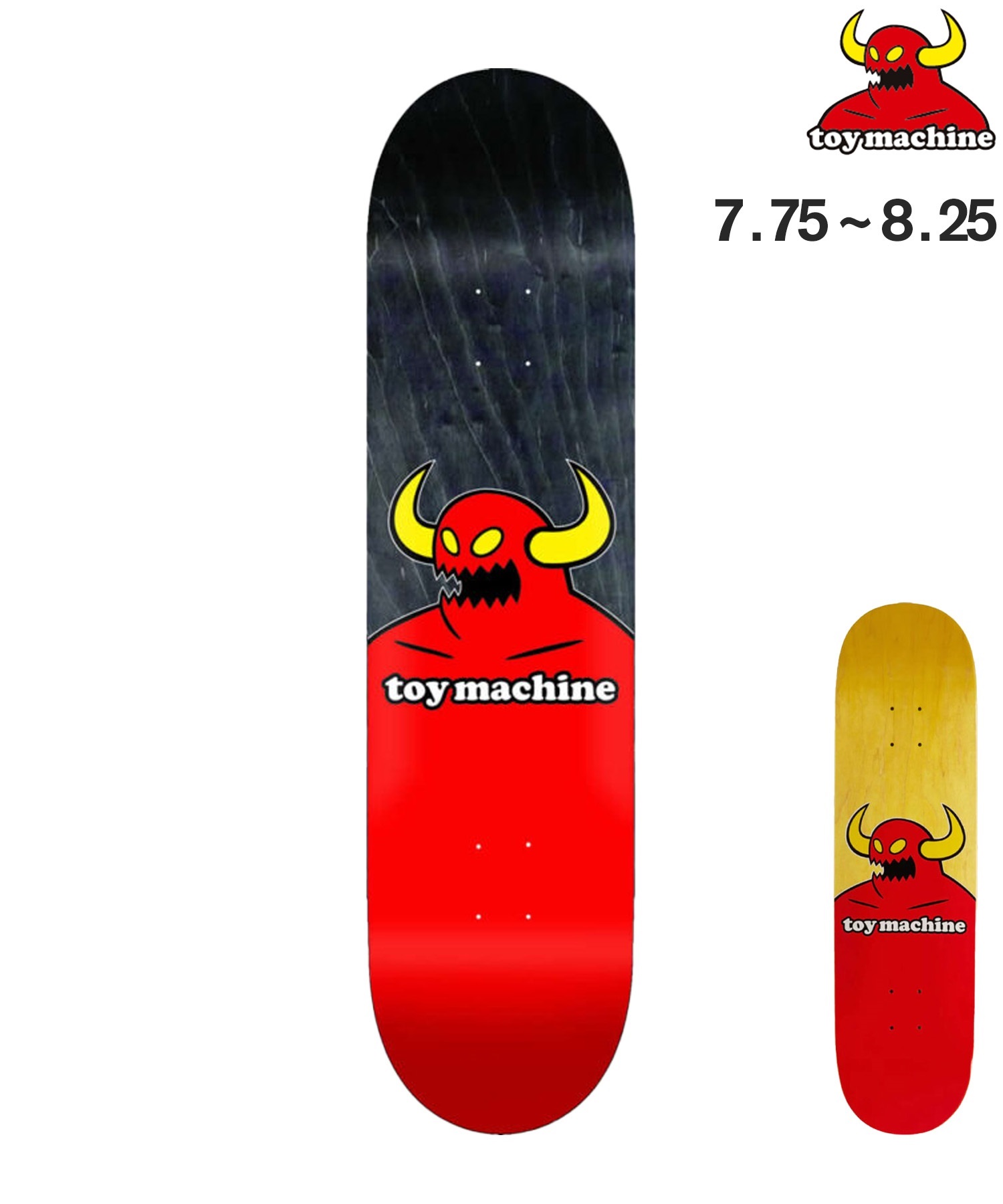 TOYMACHINE トイマシーン スケートボード デッキ 7.75～8.25inch