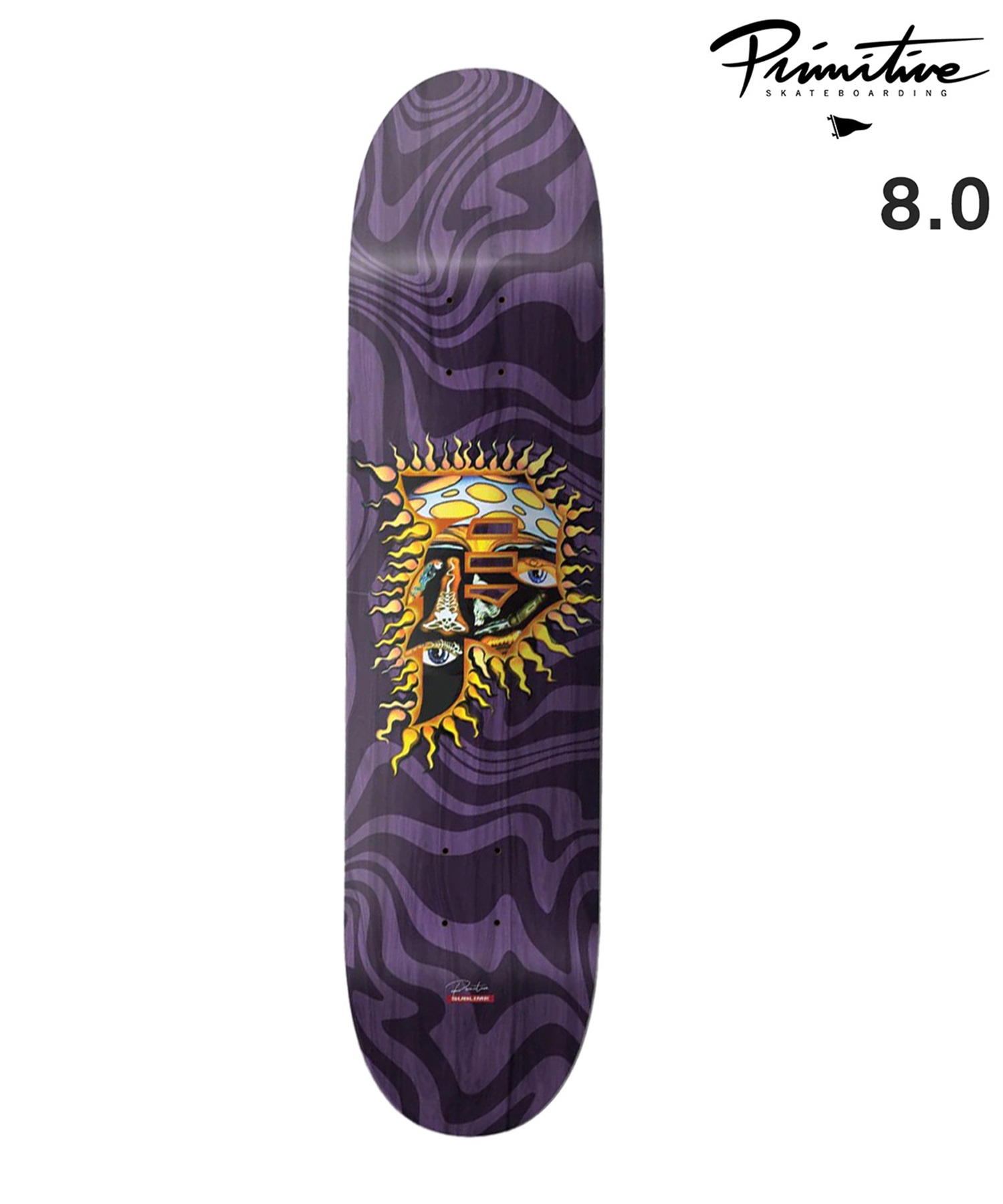 PRIMITIVE プリミティブ スケートボード デッキ DIRTY P SUN TEAM 8.0