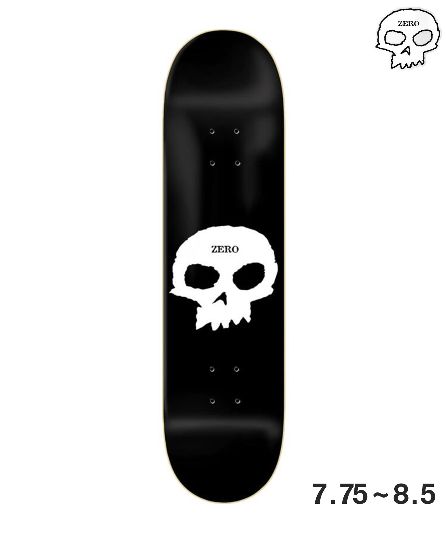 ZERO ゼロ スケートボードデッキ 7.75,8.0inch SINGLE SKULL #03
