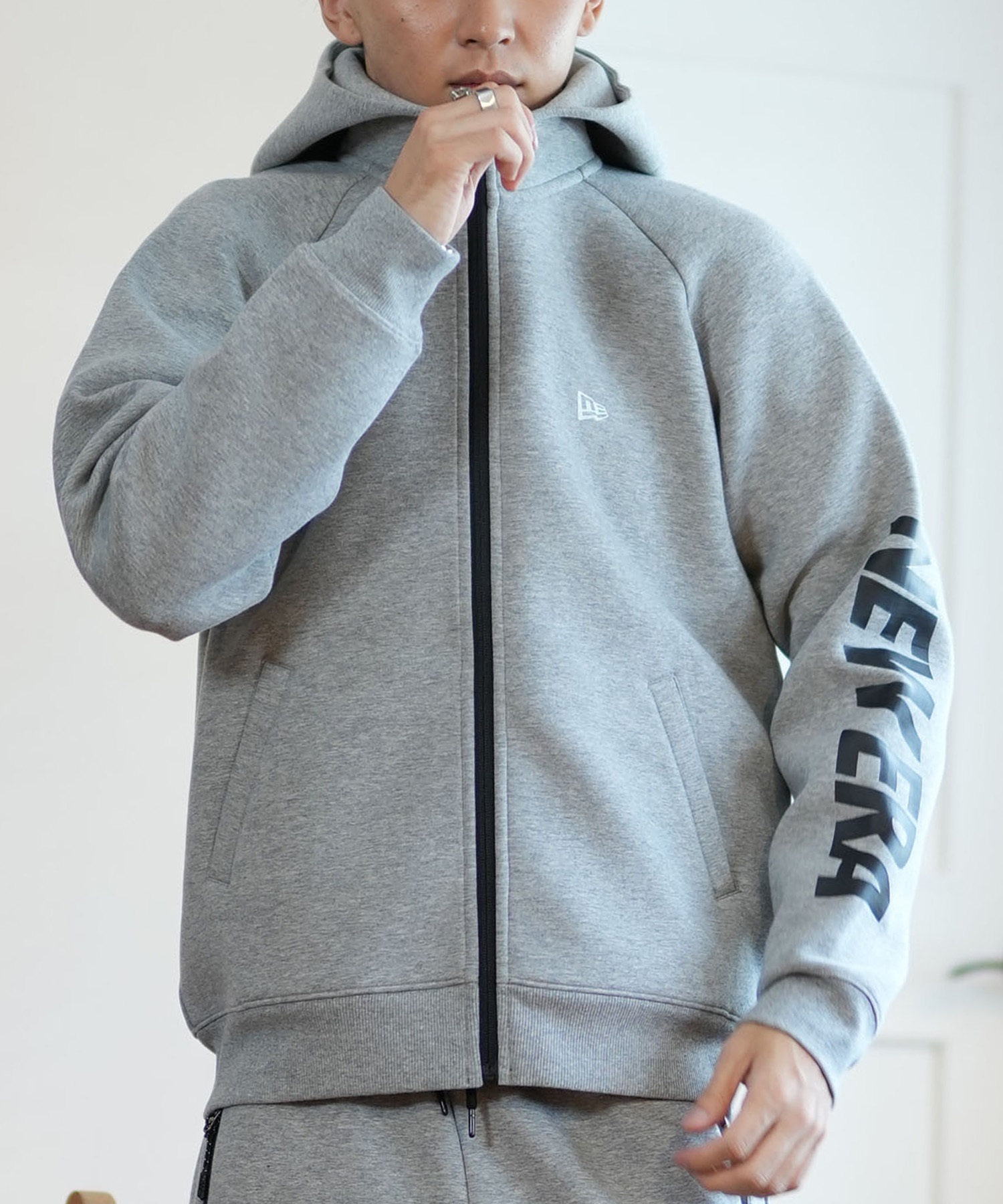 NEW ERA ニューエラ パーカー ジップアップ メンズ テックスウェット