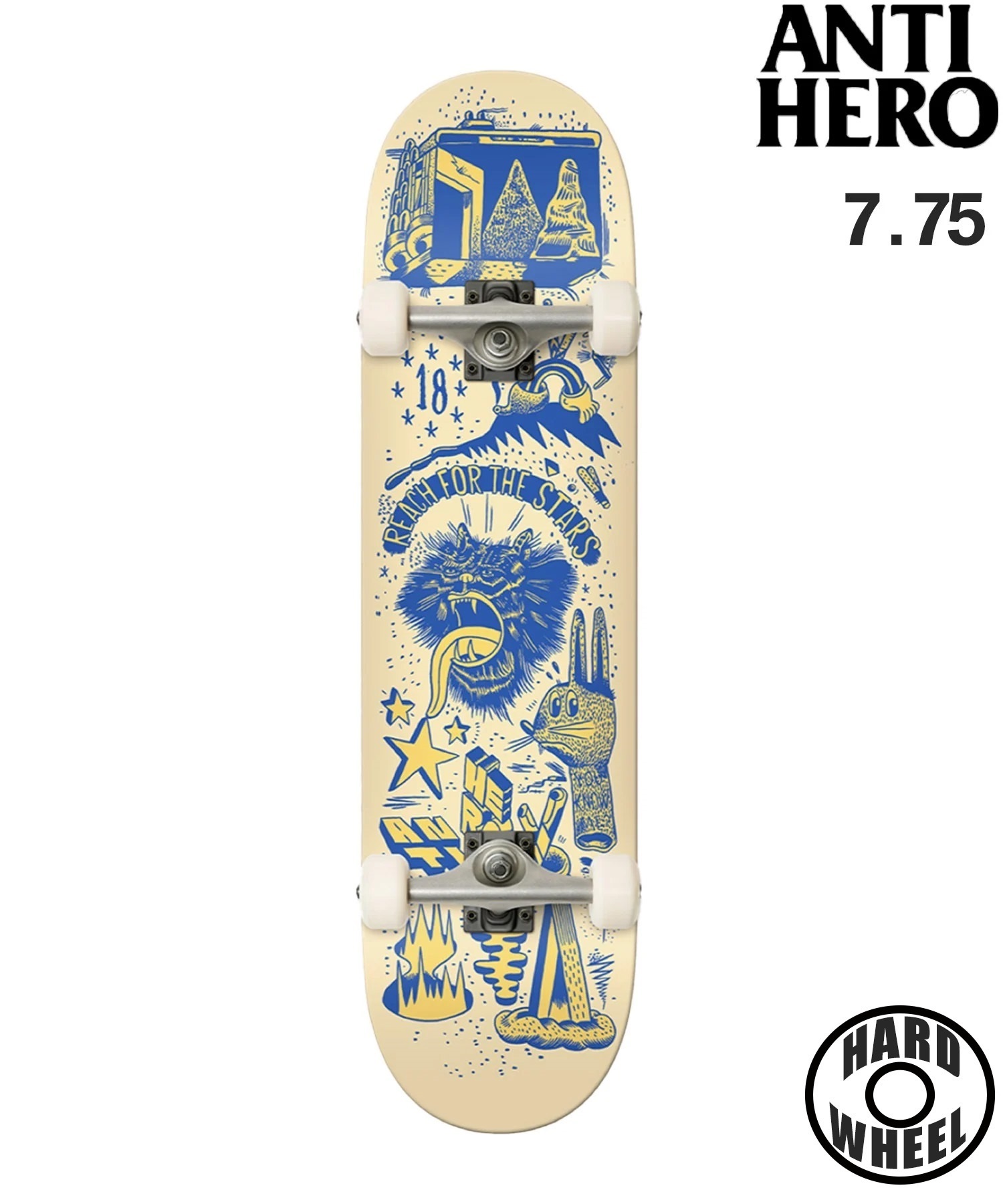 ANTIHERO アンチヒーロー スケートボード コンプリート 7.75inch REACH