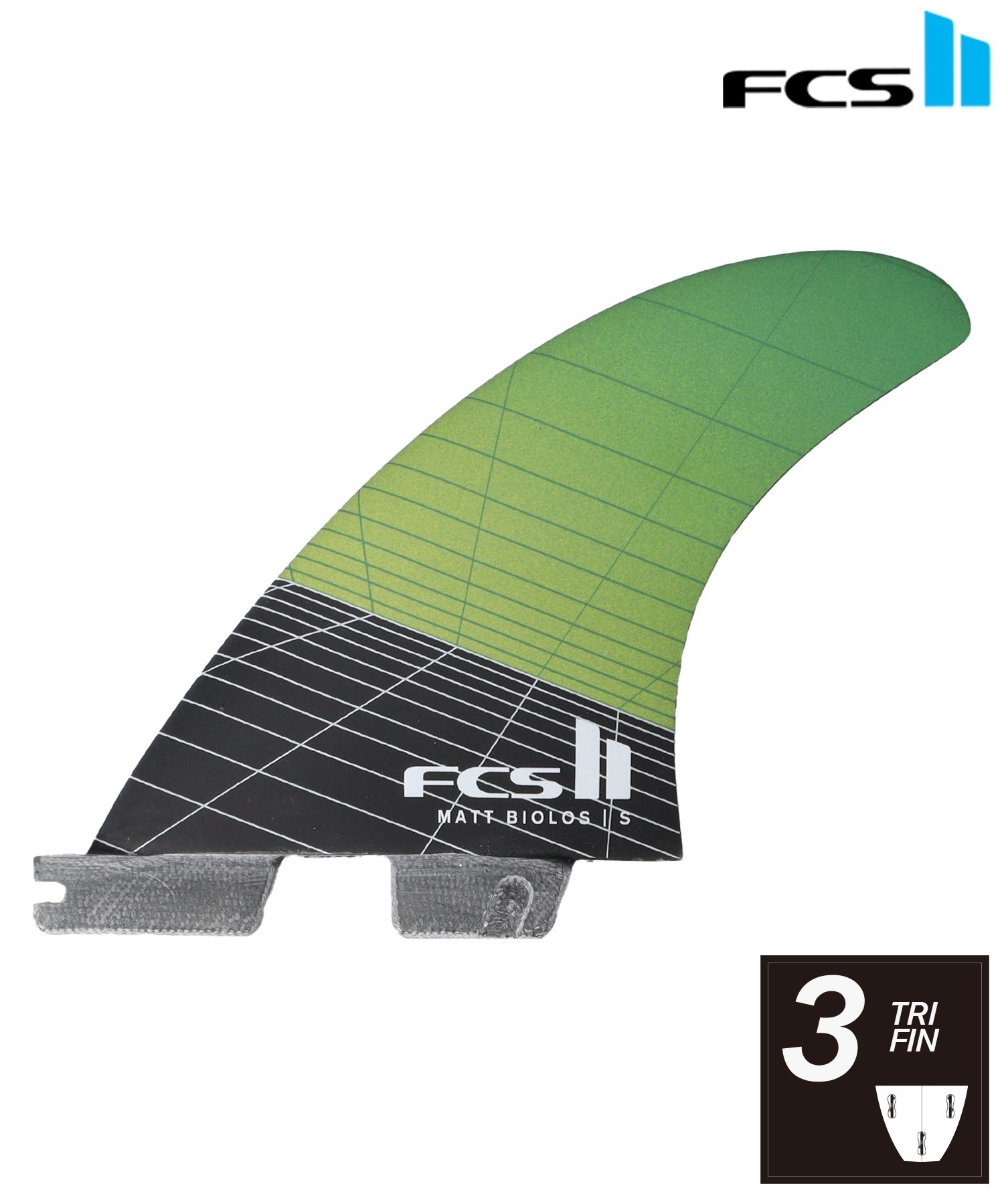 FCS2 エフシーエスツー Matt Biolos Tri Fins CARBON マット